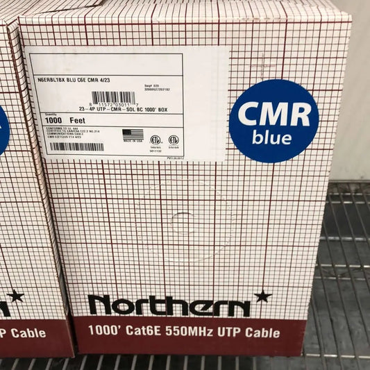 CAT6E Wire 1000' foot 23 - 4P UTP - RISER SOL BC CMR - Avenger Security