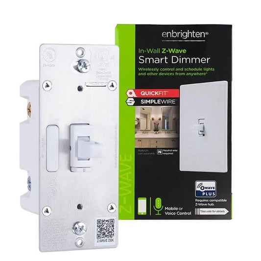 Z - Wave Dimmer In - Wall Smart Toggle With QuickFit™ And SimpleWire™, White - Avenger Security